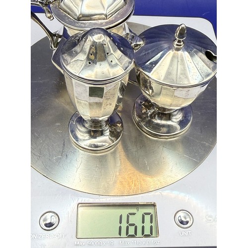 13 - Three Sterling Silver Items to include Pepper Pot and Two Mustards Minimum 71g 925 . Total Weight 16... 