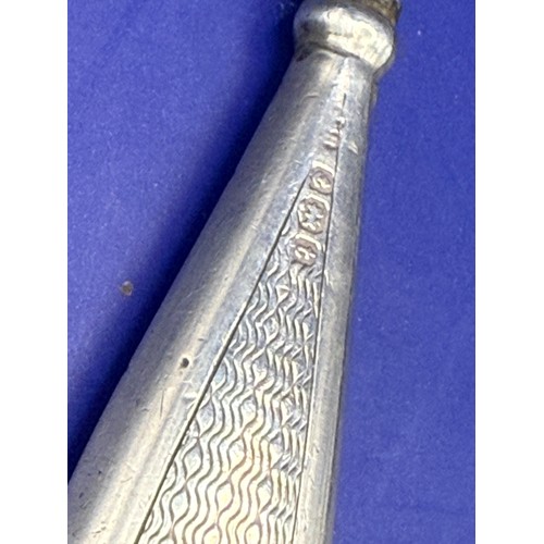 19 - Silver Handled Nail File , MOP & Sterling Silver Knife and Silver Handled Button Hook