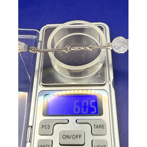 21 - Three White Metal Items to include 900 Silver Fork , 925 Sterling Silver Spoon & 830 Silver Large Sp... 