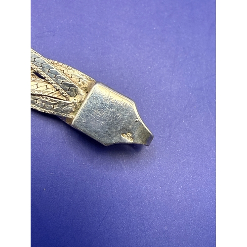 94 - Two Sterling Silver Chains weighing approximately 20.82g including Herringbone & Bar