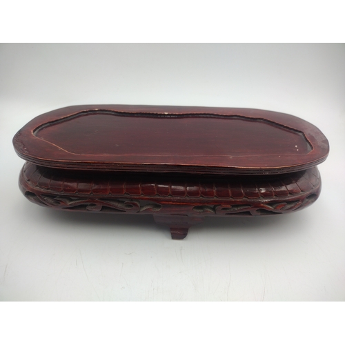 20 - Chinese Carved Dushan / Nanyang Jade Scholar’s Mountain Landscape Group On Carved Hardwood Stand, Ci... 
