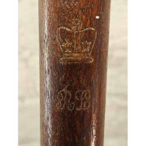 73 - Early 20th Century Crown Marked Hardwood Truncheon / Police Cosh – 17” Long Vintage Club Baton