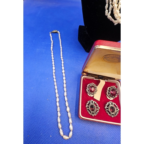 2 - Costume Jewellery to Include 3 Baroque Pearl Strands One A/F