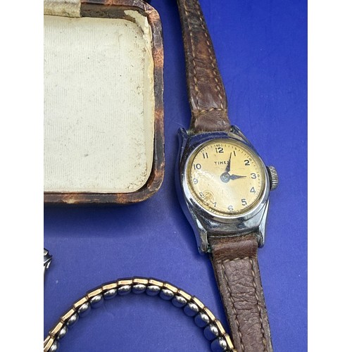 3 - Selection of Interesting Items to include Rolled Gold Watch , Vintage Timex and Other Watches , Ligh... 