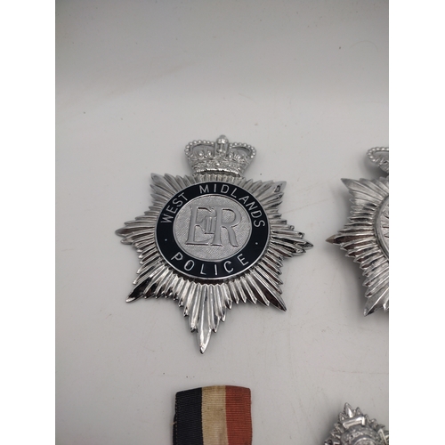 47 - Collection of Vintage British Police Helmet Plates, Cap Badges and Civic Insignia, To Include West M... 