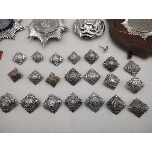 47 - Collection of Vintage British Police Helmet Plates, Cap Badges and Civic Insignia, To Include West M... 