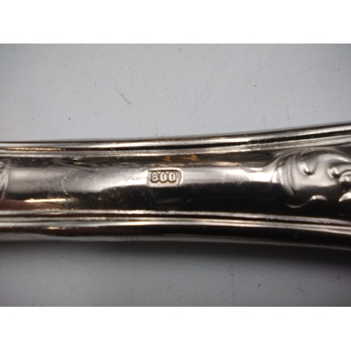 54 - Cased French Rococo Revival Cutlery Service, Handles Marked 800, With INOX-MASSIF Stainless Steel Kn... 
