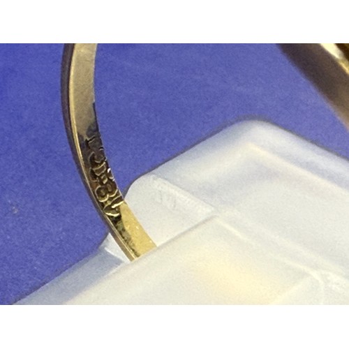 25 - 18ct Gold and Two Diamond Toi et Moi Ring approx 1.8g inc stones