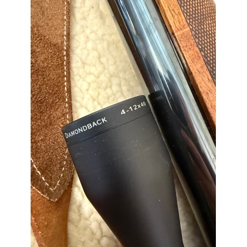 43 - Theoben Break Barrel .22 Air Rifle with Vortex Diamond 4-12X40 and Bag
