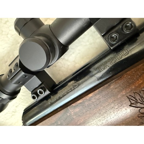 44 - Air Arms TX200 Hunter Carbine .22 Underlever Air Rifle with Hawke 6.5-20x50IR Scope in Bag