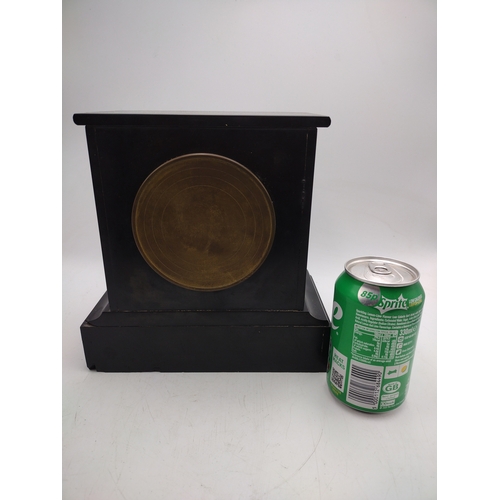 French L.T.M. Brevetés S.G.D.G. Eight-Day Gong-Striking Black Slate And ...