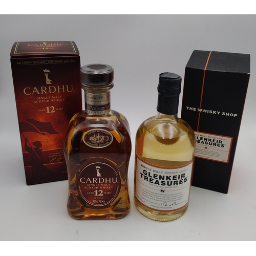 A Pair of Bottles of Single Malt Scotch Whisky, To Include Cardhu 12 ...