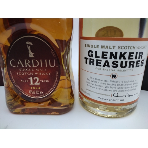 A Pair of Bottles of Single Malt Scotch Whisky, To Include Cardhu 12 ...