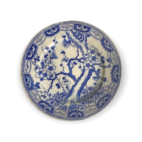 101 - A COLLECTION OF 19TH/20TH CENTURY JAPANESE BLUE AND WHITE PLATES
To include a blue and celadon meat ... 