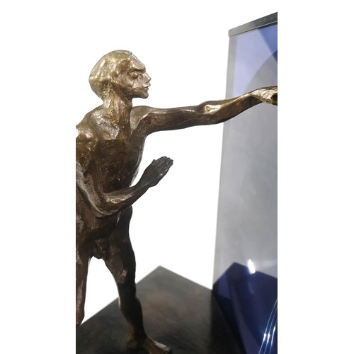 109 - MICHAEL AYRTON 1921-1975, BRONZE AND PERSPEX (6/12)
Titled Lens Reflecting, unsigned, on revolving w... 