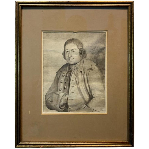 198 - AN 18TH CENTURY BRITISH PENCIL AND WASH DRAWING, PORTRAIT OF A GENTLEMAN
Framed and glazed.
(sight 1... 