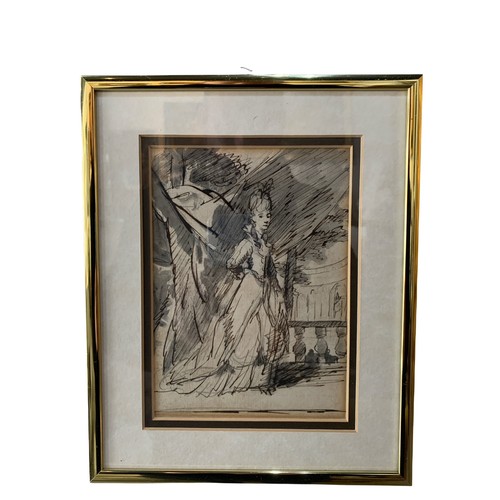 210 - SIR JOSHUA REYNOLDS, PRA, PLYMPTON, DEVON, 1723 - 1792, LONDON, RARE 18TH CENTURY PRELIMINARY SKETCH... 