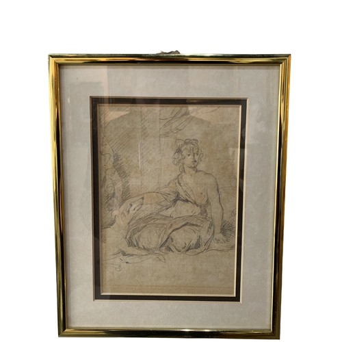 213 - SIR JOSHUA REYNOLDS, PRA, PLYMPTON, DEVON, 1723 - 1792, LONDON, RARE 18TH CENTURY PRELIMINARY SKETCH... 