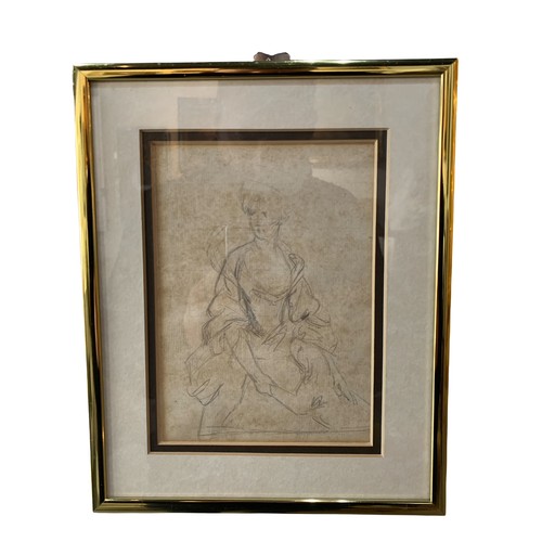 214 - SIR JOSHUA REYNOLDS, PRA, PLYMPTON, DEVON, 1723 - 1792, LONDON, RARE 18TH CENTURY PRELIMINARY SKETCH... 