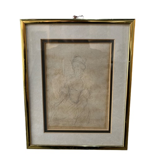 215 - SIR JOSHUA REYNOLDS, PRA, PLYMPTON, DEVON, 1723 - 1792, LONDON, RARE 18TH CENTURY PRELIMINARY SKETCH... 