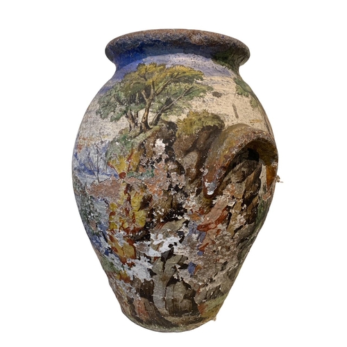 68 - A POSSIBLE RENAISSANCE PERIOD VASE/VESSEL
Depicting a Roman solider with spear looking out towards a... 