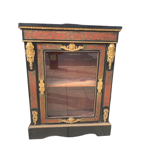 150 - A GOOD PAIR OF VICTORIAN EBONY AND GILT METAL MOUNTED BOULLE TORTOISESHELL PIER CABINETS
The central... 