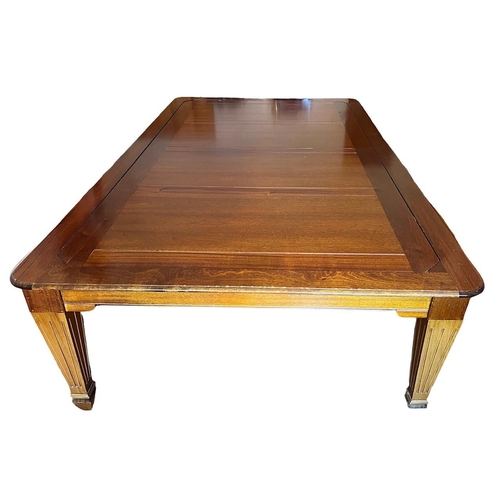 236 - SIR WILLIAM BENTLEY, A THREE QUARTER SIZE MAHOGANY SNOOKER BILLIARD/DINING TABLE
With rollover slate... 