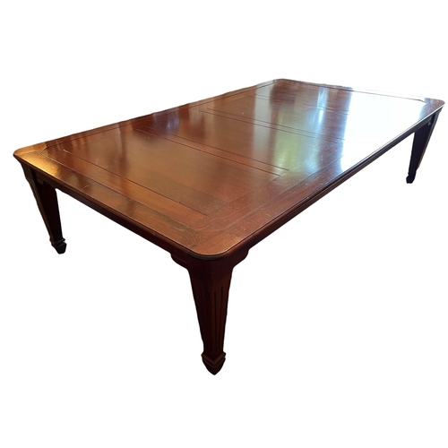 236 - SIR WILLIAM BENTLEY, A THREE QUARTER SIZE MAHOGANY SNOOKER BILLIARD/DINING TABLE
With rollover slate... 