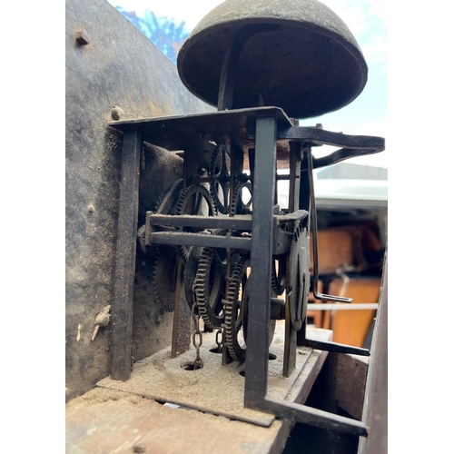 112 - RICHARD GILKES, ADDERBURY, AN 18TH CENTURY CARVED OAK LONGCASE CLOCK
With engraved dial and Roman nu... 