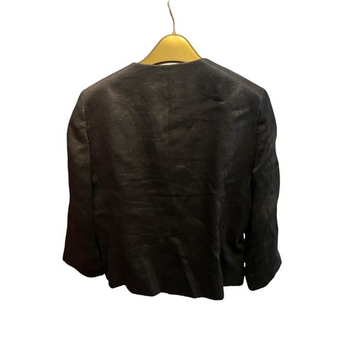 128A - JAEGER, A BLACK SHIRT JACKET.
(size 12)