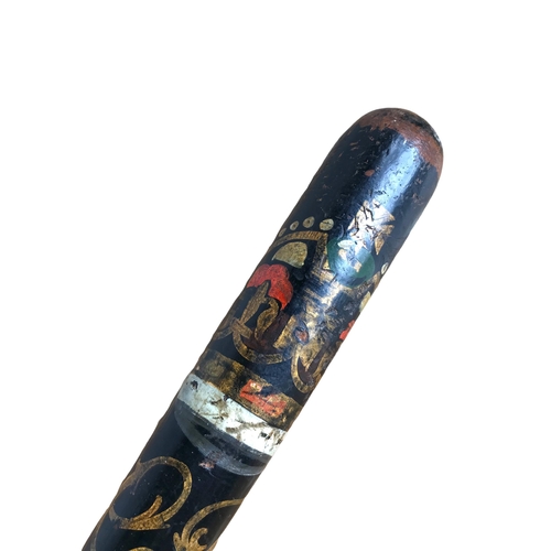 125 - A VICTORIAN PAINTED POLICE TRUNCHEON WITH CROWNED CIPHER 
Above a cartouche inscribed ‘Police’, with... 