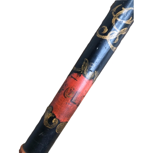 125 - A VICTORIAN PAINTED POLICE TRUNCHEON WITH CROWNED CIPHER 
Above a cartouche inscribed ‘Police’, with... 