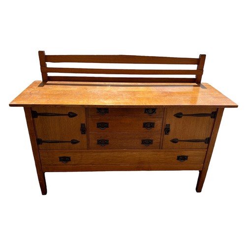 114 - GUSTAV STICKLEY, AMERICAN, 1858 - 1942, A RARE EARLY 20TH CENTURY OAK ARTS & CRAFTS ROOM SUITE
To in... 