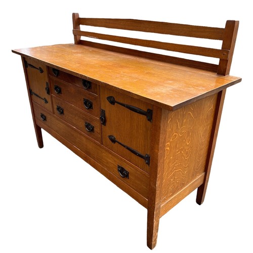 114 - GUSTAV STICKLEY, AMERICAN, 1858 - 1942, A RARE EARLY 20TH CENTURY OAK ARTS & CRAFTS ROOM SUITE
To in... 