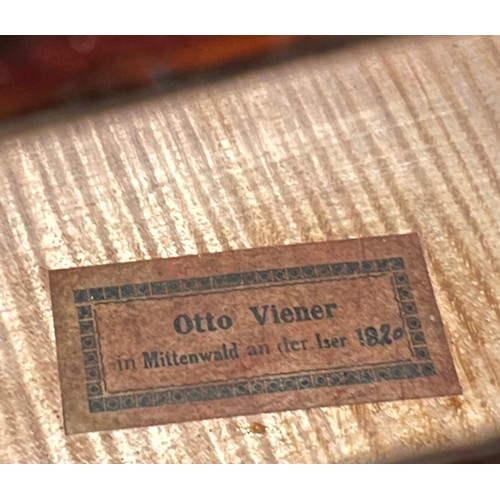 265 - OTTO VIENER, MITTENWALD, AN EARLY 20th CENTURY GERMANY CELLO WITH A 19TH CENTURY SWISS FINKEL ALLEGR... 