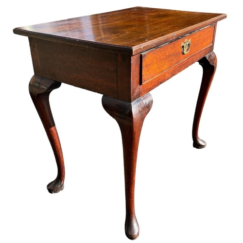 245 - AN 18TH CENTURY SOLID MAHOGANY LOWBOY
With single drawer, raised on four cabriole legs.
(h 67.5cm x ... 