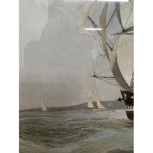 258 - C. ROSENBERG, H.C.S. MACQUEEN OFF THE START 26TH JANUARY 1832, COLOURED ETCHING AND HAND COLOURED 
P... 