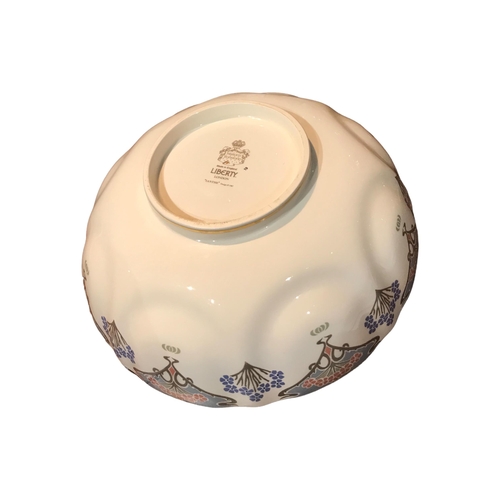 158 - LIBERTY, A MASONS IRONSTONE ‘IANTHE’ PATTERN FRUIT BOWL, 1987.
(h 9cm x diameter 26.5cm)