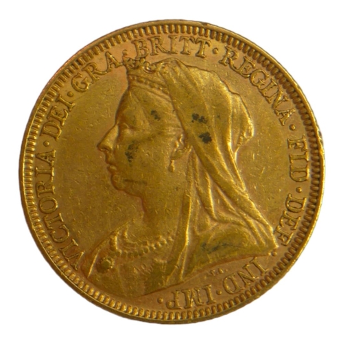 10 - A VICTORIAN 22CT GOLD SOVEREIGN COIN, DATED 1893 
With Queen Victorian bust and George and Dragon to... 