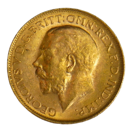 53 - A WWI 22CT GOLD SOVEREIGN COIN, DATED 1916 
With King George V bust and George and Dragon to reverse... 