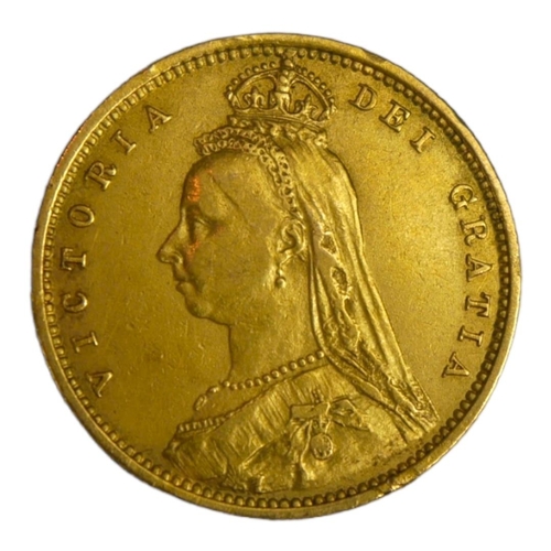 67 - A VICTORIAN 22CT GOLD SOVEREIGN COIN, DATED 1902 
With Queen Victoria Jubilee bust and shield to rev... 