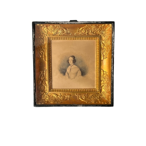 267 - ED BENNER, 19TH CENTURY CONTINENTAL WATERCOLOUR PORTRAIT MINIATURE OF A YOUNG LADY
Signed, dated 183... 