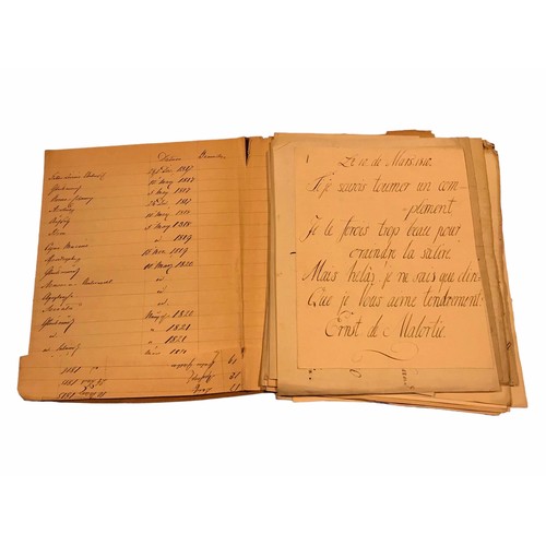 197 - AN EARLY 19TH CENTURY COLLECTION OF PUPILS HOMEWORK TO INCLUDE HANDWRITING, CALLIGRAPHY AND SKETCHES... 