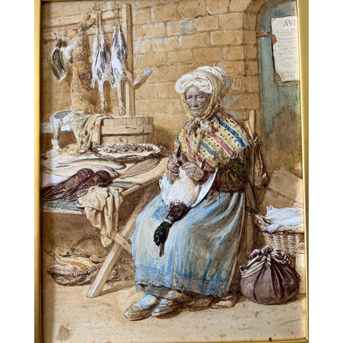 302 - WILLIAM LUCAS, 1840 - 1895, A PAIR OF 19TH CENTURY WATERCOLOURS
Portraits, Jersey market traders, si... 