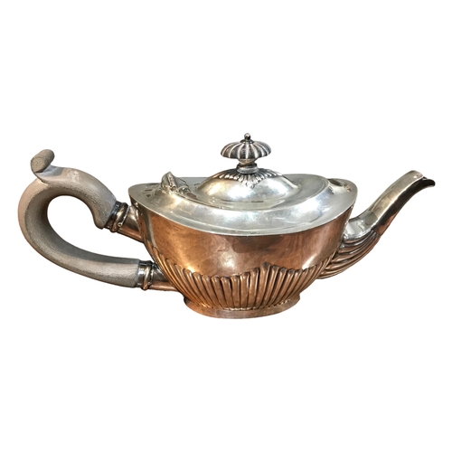 72a - F.W. TURTON LTD, A LATE VICTORIAN SILVER BACHELOR’S TEA SERVICE
Having wooden handle and finial, hal... 