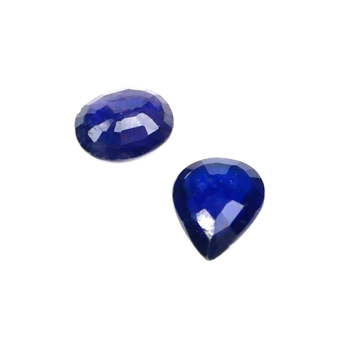 3A - TWO LOOSE SAPPHIRES. One Oval sapphire 2.74ct & one pear shaped sapphire 2.92ct. (filled/treated).