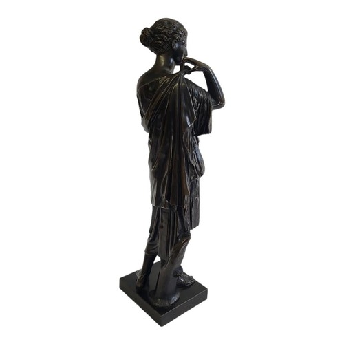 92 - DIANA OF GABII, A 19TH CENTURY BRONZE STATUE.
(43cm)

Condition: good throughout