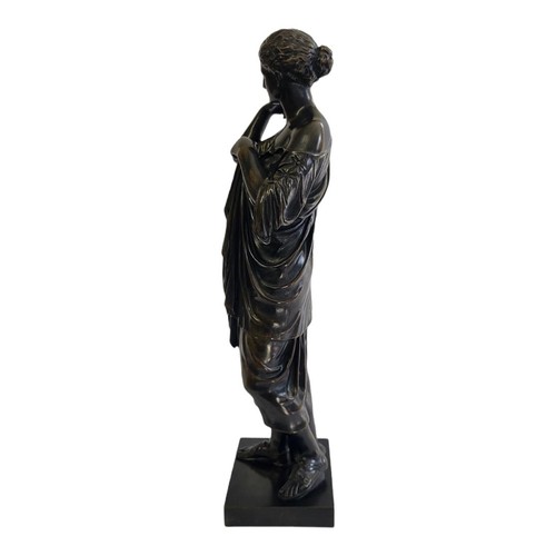 92 - DIANA OF GABII, A 19TH CENTURY BRONZE STATUE.
(43cm)

Condition: good throughout