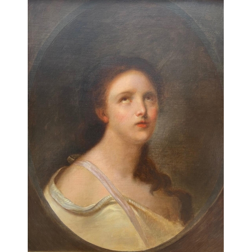 348 - CIRCLE OF GUIDO RENI, CALVENZANO, 1575 - 1642, BOLOGNA, 17TH CENTURY OIL ON CANVAS
Portrait of a fem... 
