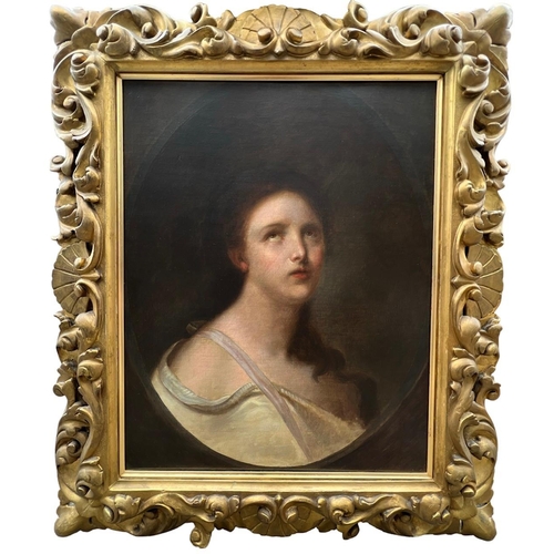 348 - CIRCLE OF GUIDO RENI, CALVENZANO, 1575 - 1642, BOLOGNA, 17TH CENTURY OIL ON CANVAS
Portrait of a fem... 